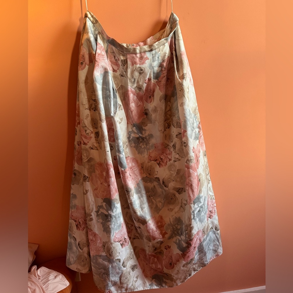 Morgan & Co Pastel Floral Formal Maxi Ballroom Skirt Size 18W EUC